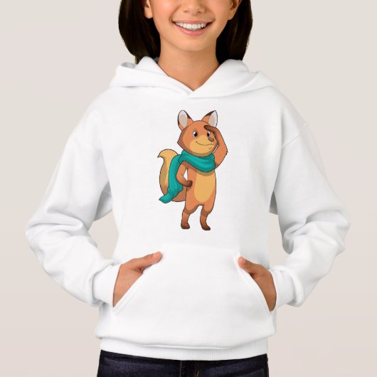 Fox mit Scarf Hoodie (Vorderseite)