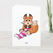 Fox mit Scarf Karte (Rückseite)