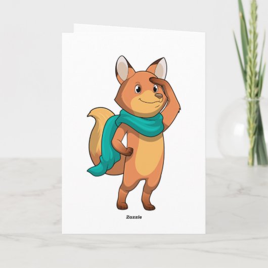 Fox mit Scarf Karte (Rückseite)