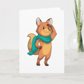 Fox mit Scarf Karte (Vorderseite)