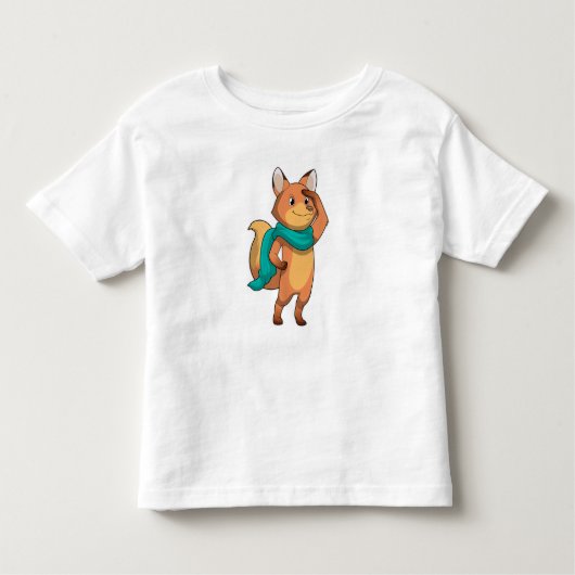 Fox mit Scarf Kleinkind T-shirt (Vorderseite)