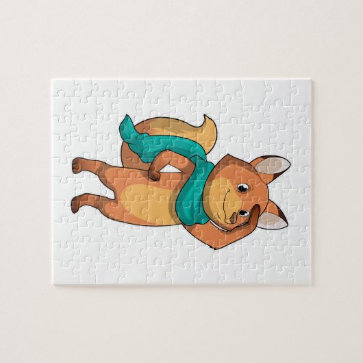 Fox mit Scarf Puzzle (Horizontal)