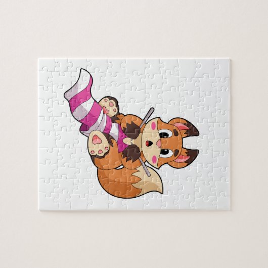 Fox mit Scarf Puzzle (Horizontal)