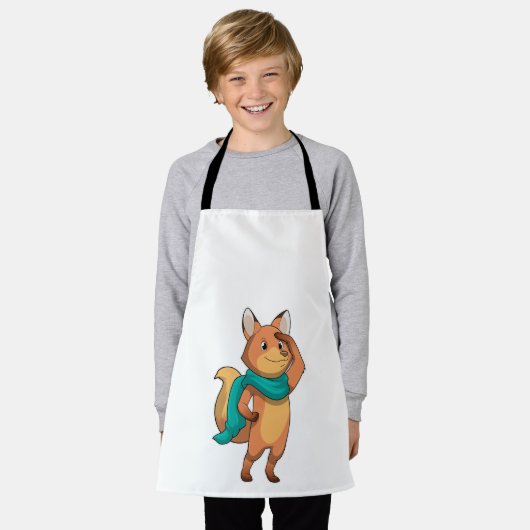 Fox mit Scarf Schürze (Getragen)
