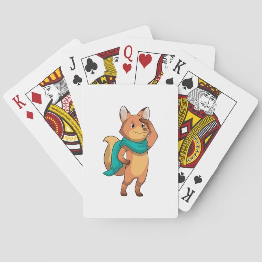 Fox mit Scarf Spielkarten (Rückseite)