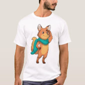 Fox mit Scarf T-Shirt (Vorderseite)