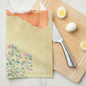 Fox mit Schmetterlingen und rosa Blume Küchentuch (Viertel Falte)