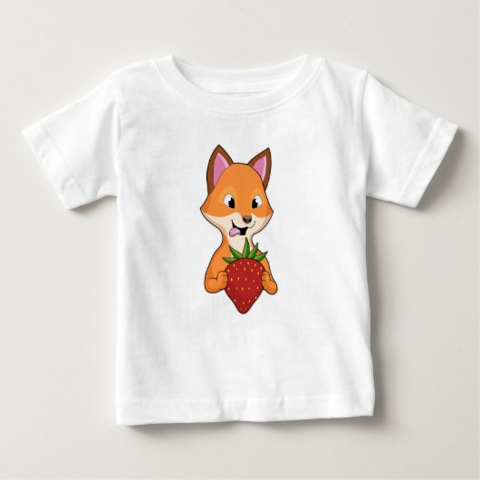 Fox mit Strawberry Baby T-shirt (Vorderseite)
