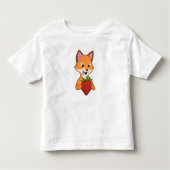 Fox mit Strawberry Kleinkind T-shirt (Vorderseite)