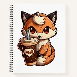 Fox mit Tasse Notizblock