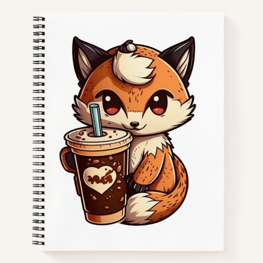Fox mit Tasse Notizblock (Vorderseite)