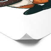 Fox mit Tasse Poster (Ecke)