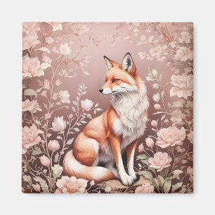 Fox mit traumhaft rosa Blüte Magnet