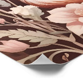 Fox mit traumhaft rosa Blüte Poster (Ecke)