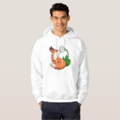 Fox mit weißer Blume Hoodie (Vorne ganz)