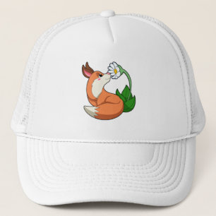 Fox mit weißer Blume Truckerkappe
