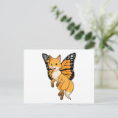 Fox mit Wing Postkarte (Stehend Vorderseite)