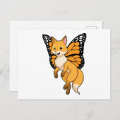 Fox mit Wing Postkarte (Vorne/Hinten)
