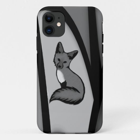 Fox Modern Art Design in Silver Case-Mate iPhone Hülle (Rückseite)