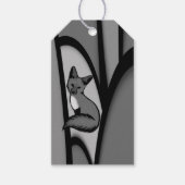 Fox Modern Art Design in Silver Geschenkanhänger (Vorderseite)