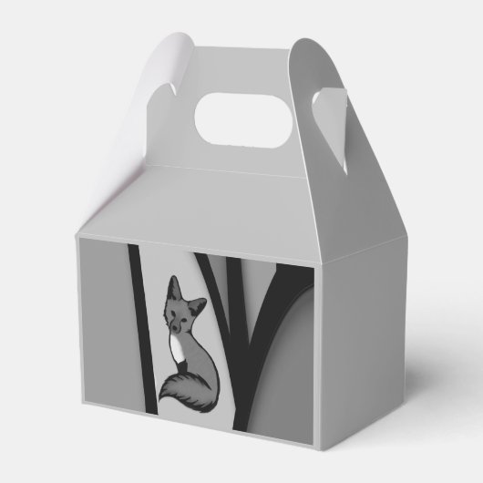 Fox Modern Art Design in Silver Geschenkschachtel (Vorderseite)