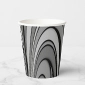 Fox Modern Art Design in Silver Happy Birthday Pappbecher (Vorderseite)