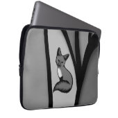 Fox Modern Art Design in Silver Laptopschutzhülle (Vorne Rechts)