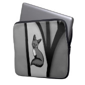 Fox Modern Art Design in Silver Laptopschutzhülle (Vorderseite Links)