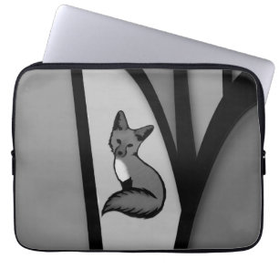 Fox Modern Art Design in Silver Laptopschutzhülle