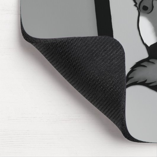 Fox Modern Art Design in Silver Mousepad (Ecke)