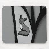 Fox Modern Art Design in Silver Mousepad (Vorne)