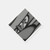 Fox Modern Art Design in Silver Serviette (Ecke)