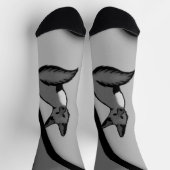 Fox Modern Art Design in Silver Socken (Oben)