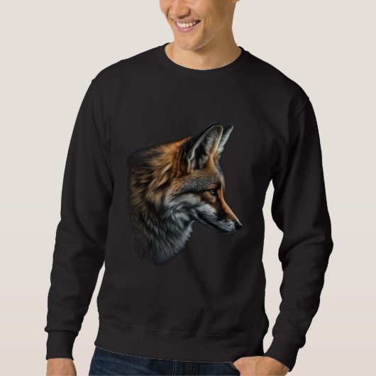 Fox motif animal  animal print fox  1 sweatshirt (Vorderseite)