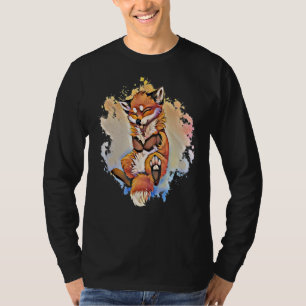 Fox Motif Sly Animal Colorful Forest Animals Desig T-Shirt