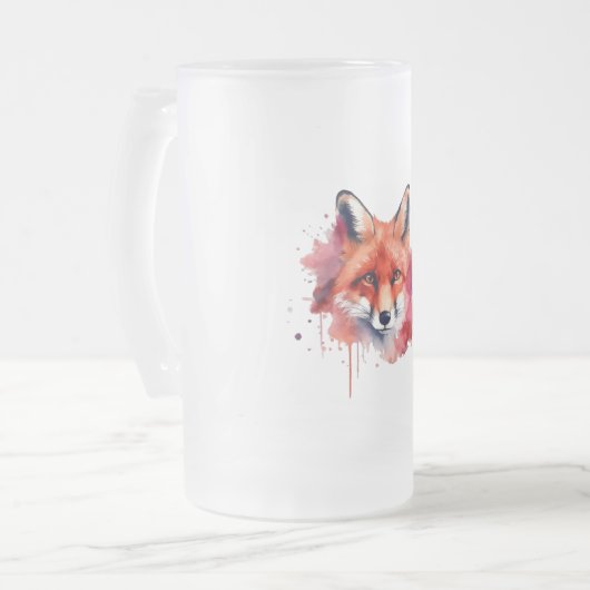Fox Mug Mattglas Bierglas (Vorderseite Links)