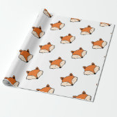 Fox-Muster Geschenkpapier (Ungerollt)