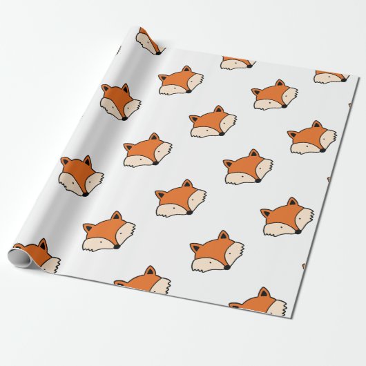 Fox-Muster Geschenkpapier (Ungerollt)
