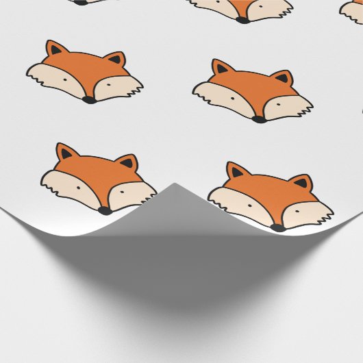 Fox-Muster Geschenkpapier (Ecke)