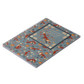 Fox-Muster-Notebook in weichen Herbstfarben Notizblock (Linke Seite)