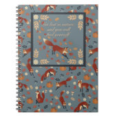 Fox-Muster-Notebook in weichen Herbstfarben Notizblock (Vorderseite)