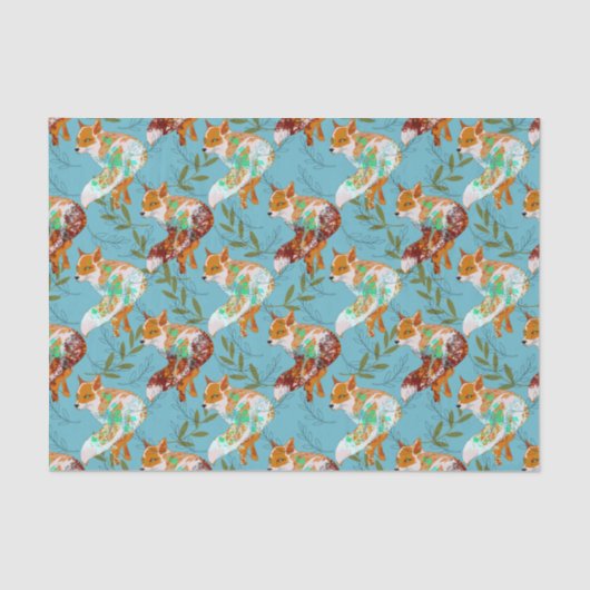 Fox-Muster-Papiermuster Seidenpapier (Vorderseite)