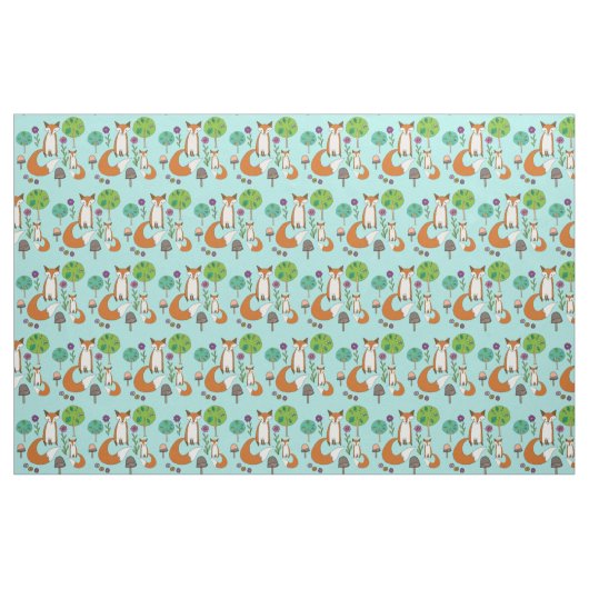 Fox-Muster Stoff (Fat Quarter (45,7 x 55,9 cm))