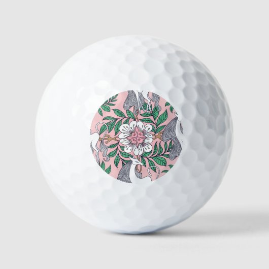 Fox-Muster: Whimsisches Vintag nahtlos Golfball (Vorderseite)