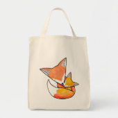 Fox-Mutter-Baby-Kinderniedliche WaldTaschen-Tasche Tragetasche (Vorne)