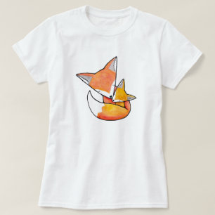 Fox-Mutter-Kinderbabyfox-Grafik T - Shirt