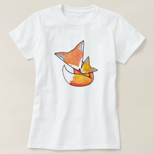 Fox-Mutter-Kinderbabyfox-Grafik T - Shirt (Design vorne)