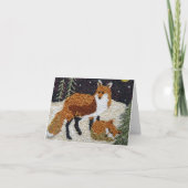 Fox Mutter und Cub Notecard Karte (Vorderseite)
