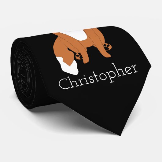 Fox Name hinzufügen Krawatte (Gerollt)