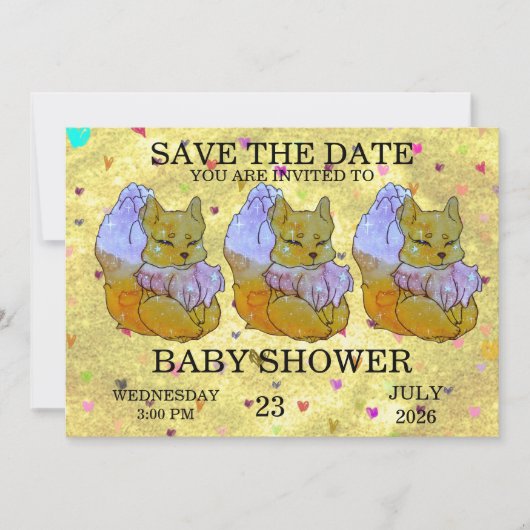 Fox named Dice Einladung (Vorderseite)